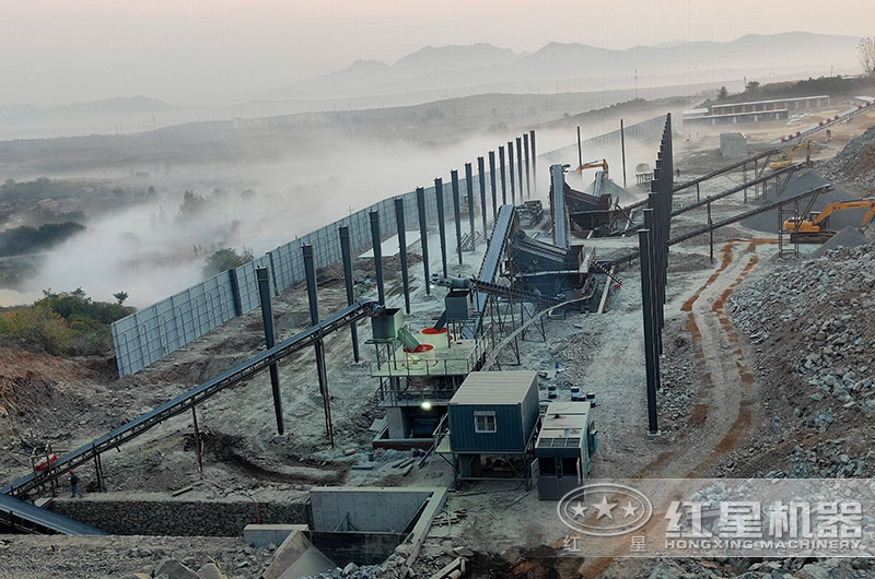 河北一時產(chǎn)200噸碎石加工生產(chǎn)客戶現(xiàn)場