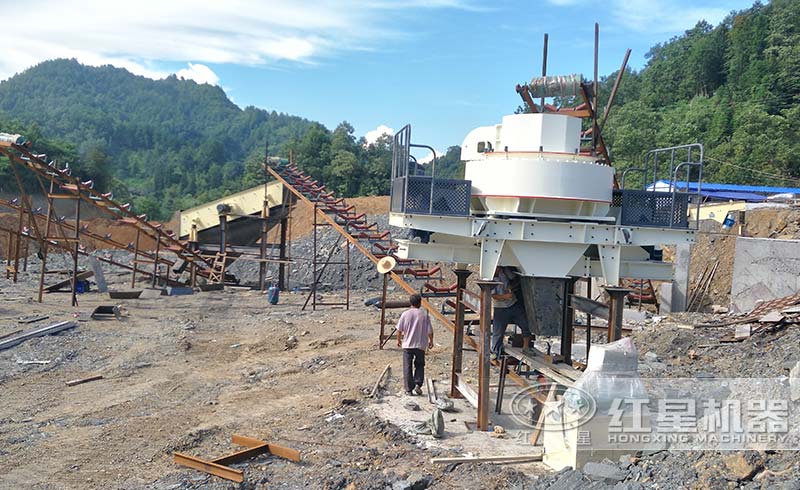 沖擊式制砂機(jī)客戶安裝現(xiàn)場(chǎng)