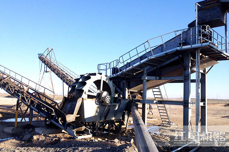 小型洗沙機作業(yè)現(xiàn)場實拍圖