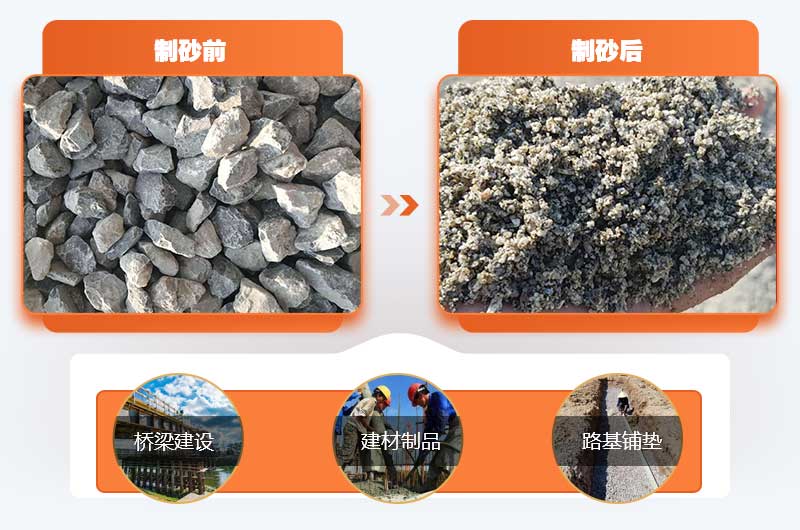 時產(chǎn)5噸制砂機(jī)制砂效果