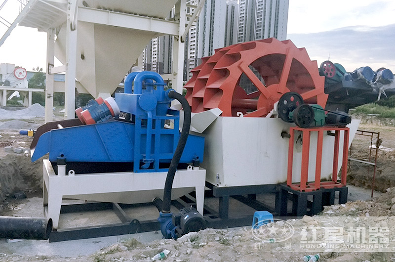 洗沙現(xiàn)場，一睹洗砂機(jī)風(fēng)采